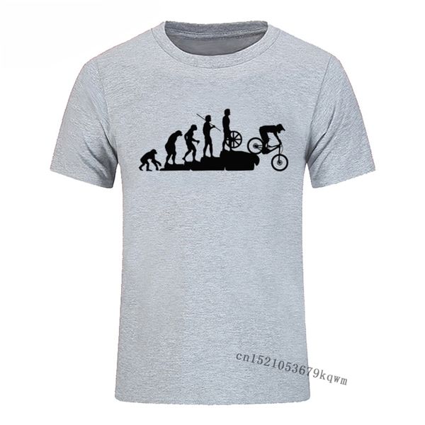 Interessante Mountain Biking Evolution T-Shirt Homens Tops Tee Bicicleta Casual Tshirt para 3D Impresso Harajuku Camisetas 210706