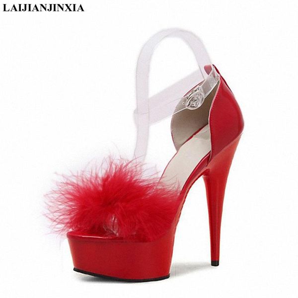

dress shoes laijianjinxia 15cm high-heeled sandals nightclub classics platform pole dancing wedding high heels women's, Black