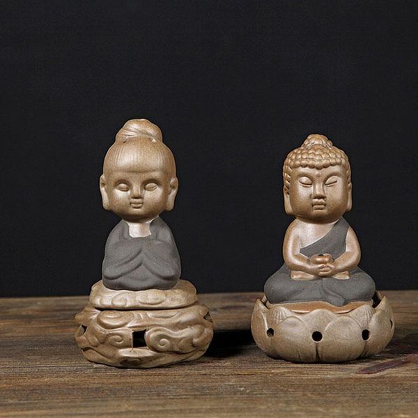 

fragrance lamps ceramic censer creative ruyapo buddha monk incense burner porcelain crafts tea pet ornaments home decor