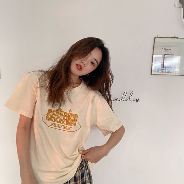 

2 colors 2021 spring and summer preppy style embroidery short sleeve crop top t shirts womens tee shirt femme (F3946), White