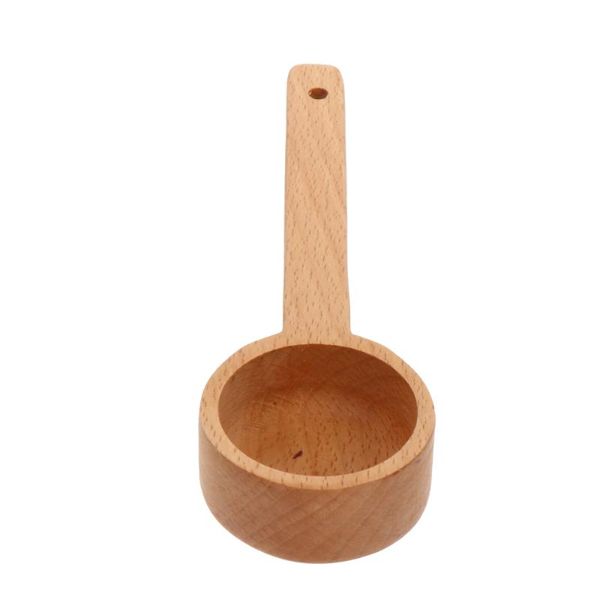 

manual coffee grinders 1pc wooden water ladle practical bean spoon (khaki)