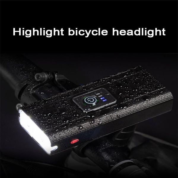 

2*t6 bicycle light usb rechargeable headlight smart electric display cycling outdoor waterproof mtb ro floodlights