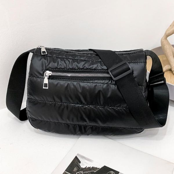 

evening bags simple design minimalist plaid crossbody bag for winter women shoulder designer nylon handbag