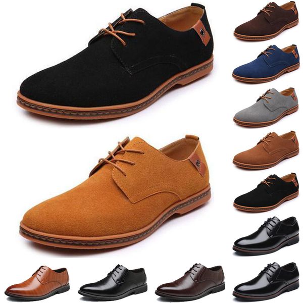 

2021 luxury men casual shoes black brown loafers outdoor flat slip on fashion mens trainers sneakers size 40-47 color35