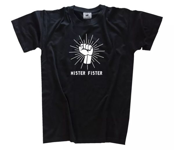 

mister fister maglietta divertente t-shirt s-xxxl, White;black