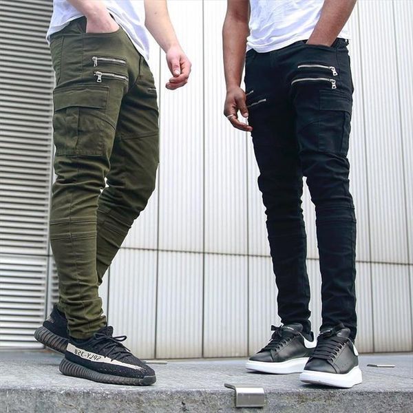 

brand fashion military cargo multi women pants pockets baggy casual trousers overalls army joggers, Black