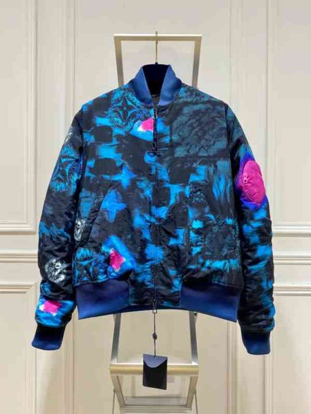 

popular vintage men's et very comfortable and warm letter embroidery ets boomber down caot, Black;brown