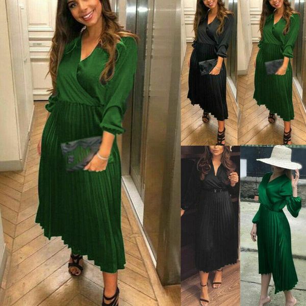 

women summer fashion long dress lady club v neck party dresses sundress casual, Black;gray