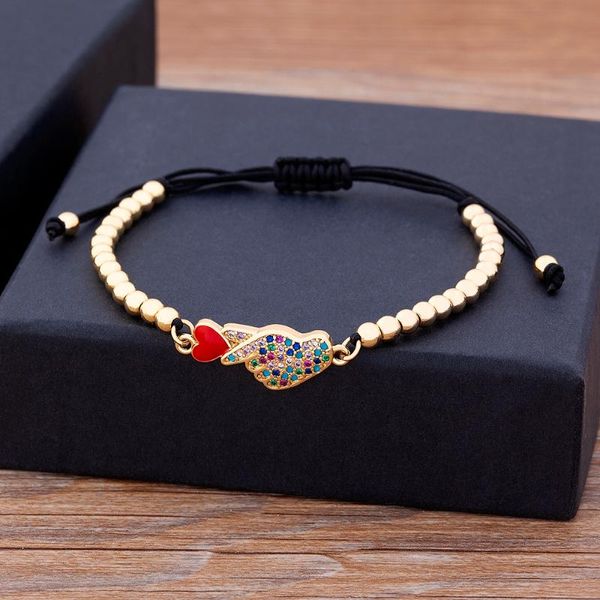 

charm bracelets love heart bracelet women men lovers wish good lucky braided adjustable chain friendship jewelry gift, Golden;silver