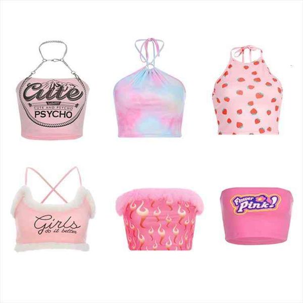 

pinkcolor women summer casual tank young style halter vest sleeveless sling crop cute sweet girls ladies camis, White