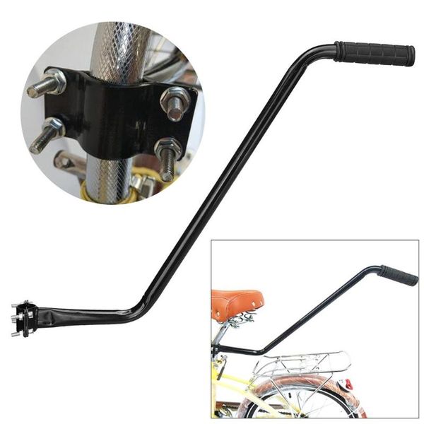 Componentes do guidão de bicicleta, pavor, alça de segurança infantil de segurança da barra de bicicleta de bicicleta controle de aço de aço não deslizamento push