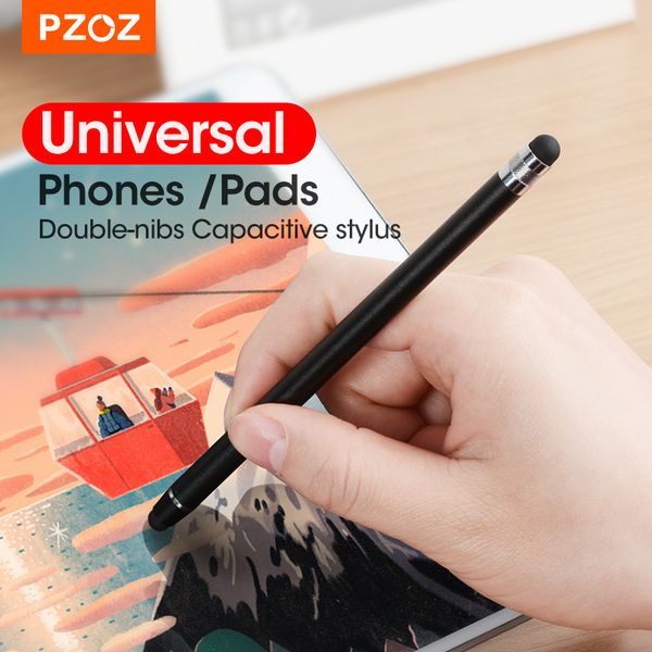 Stylus Pen Universal 2 в 1 Сенсорный ручка для Samsung Xiaomi Таблетка для планшета Тонкий рисунок Карандаш Толстая емкость Аксессуары