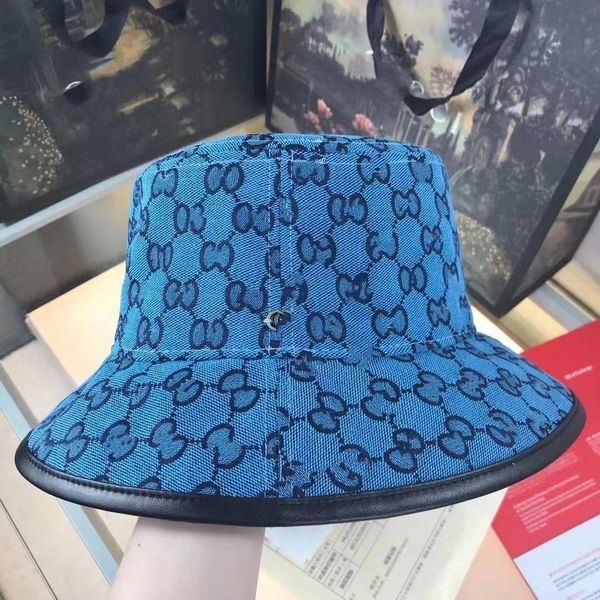 

hat 2021 summer fisherman men's and women's korean version fashion british g letter face small sunshade baseball cap, Blue;gray