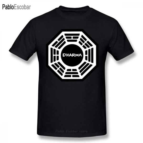 

men's t-shirts dharma t shirt first unified logo t-shirt pocket short sleeve base oversize male black, White;black