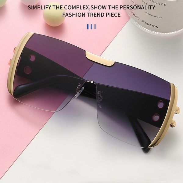 

sunglasses 2021 punk women fashion vintage oversized sun glasses men faceshield uv400 goggle eyewear black, White;black