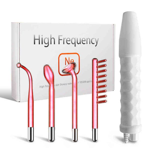 

face care devices steamerhigh frequency facial machine electrotherapy wand glass tube neon anti aging wrinkle removal acne skin beauty spa h
