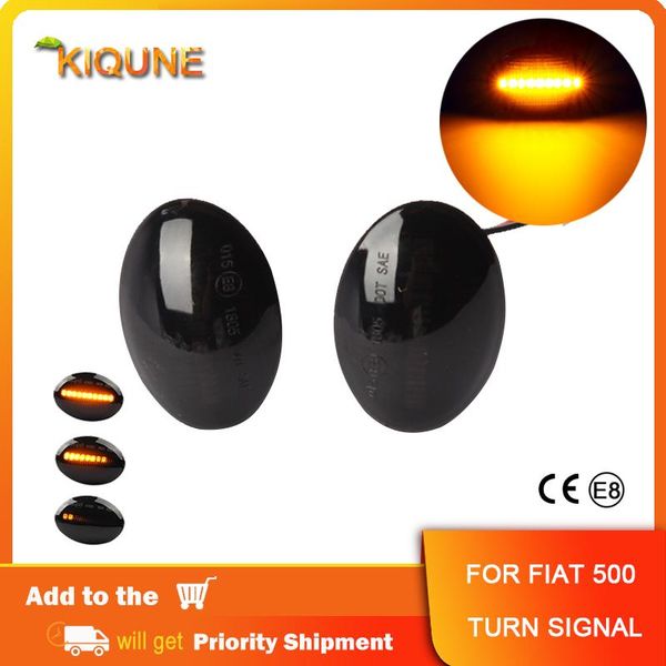 

emergency lights 2pcs car side marker for 500 500c 500l led dynamic t10 turn signal lamps abarth 595 695 fender