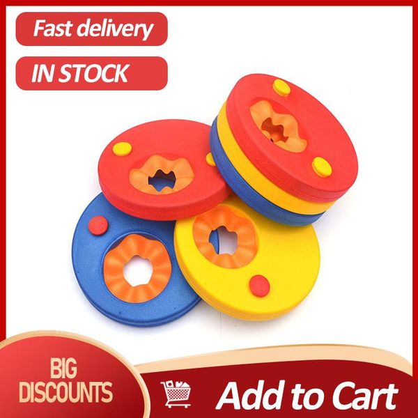 

6pcs/ pack eva foam swim discs arm bands floating sleeves inflatable pool float board baby swimming exercises circles rings life vest & buoy