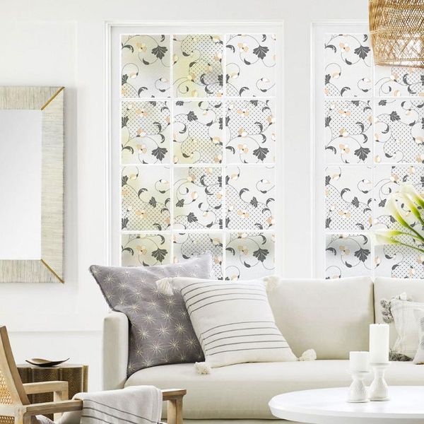 

window stickers sticker plant cycle pattern transparent sunscreen electrostatic glass film bathroom bedroom balcony