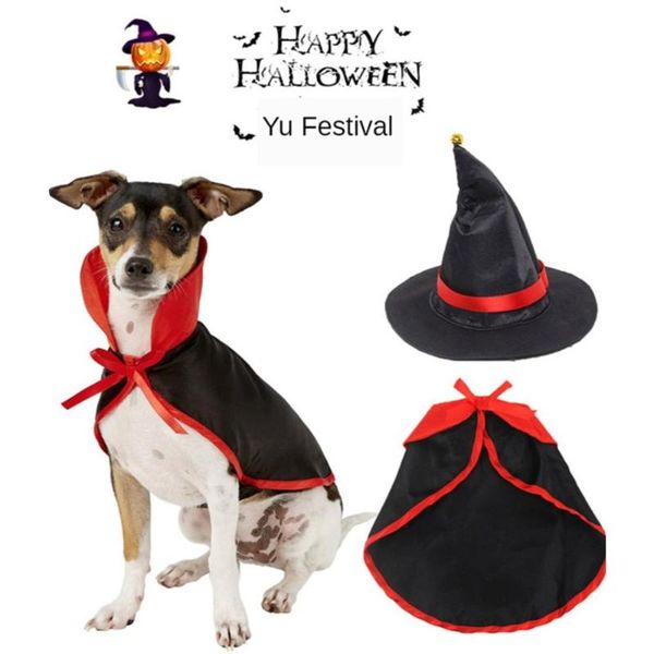 

pet halloween satin cloak hats set cat dog cosplay clothes new halloween masquerade pets dogs cats performance costume ornament