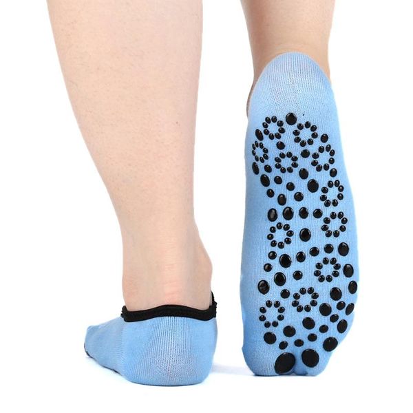 

sports socks women yoga slipper for non slip lady damping bandage pilates gym fitness sock ballet dance slippers protector, Black