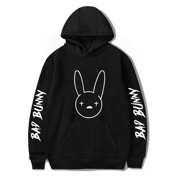 

bad bunny boy/girls hoodies sweatshirts men/womens streetwear casual hoodie autumn winter harajuku tracksuits jacket oversized, Black