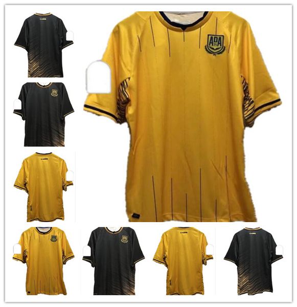 

agrupacion deportiva alcorcon soccer jersey yellow shirt black men football jersey short sleeve 2021 2022, Black;yellow