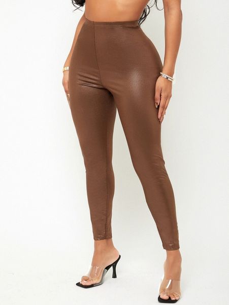 

sxy solid high waist leggings e7js#, Black