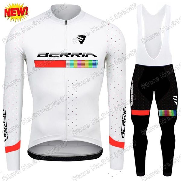 

summer maillot berria 2021 team cycling jersey set clothing suit mens long sleeve mtb bike road pants bib ropa racing sets, Black;blue