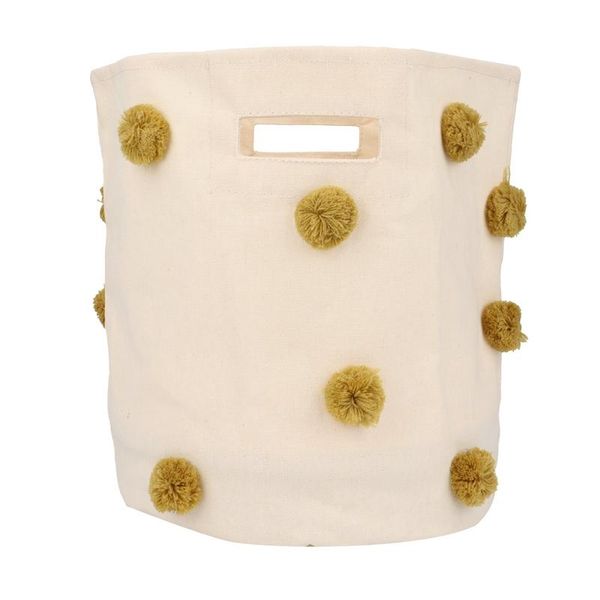 

storage baskets ins portable canvas handmade wool ball waterproof toy bucket tablesorting sundry basket