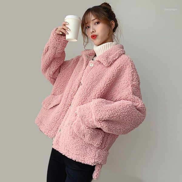 

women's wool & blends 4 colors s- woolen coats women 2021 autumn and winter casual long sleeve warm womens, Black