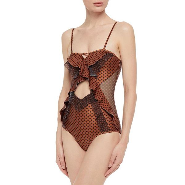 

one piece ruffle bamdeau swimsuit women swimwear summer beach bathing suit patchwork momokini female swimming one-piece suits