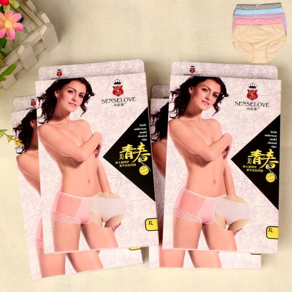 

boxed female cotton briefs classic color shopping mall, Black;pink