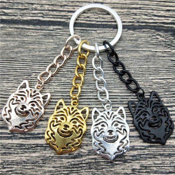 

keychains shiba inu key chains fashion pet dog jewellery trendy car keychain bag keyring for women men, Silver