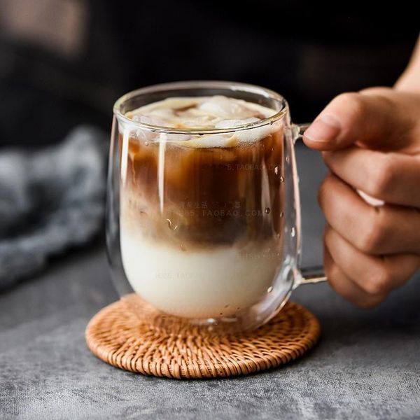 

water bottle coffee cup heat-resistant double wall glass beer handmade milk juice drinkware tea mugs wine glasses