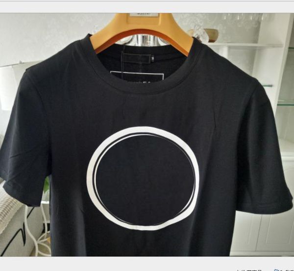 

men's 100% cotton small round neck letter logo anti-pilling t shirt, White;black