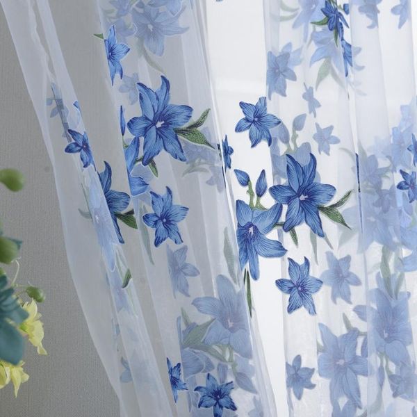 

curtain & drapes 1x2m sweet sheer tap window living room floral curtains panel