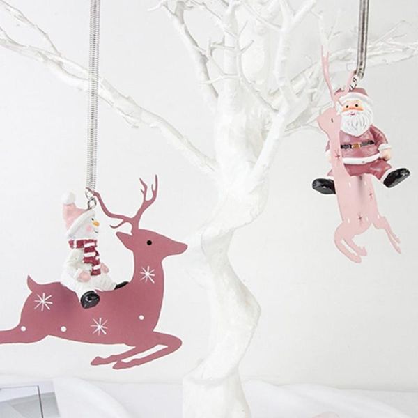 

christmas decorations ornament snowman exquisite wrought iron spring elk pendant santa claus tree good workmanship xmas pendants