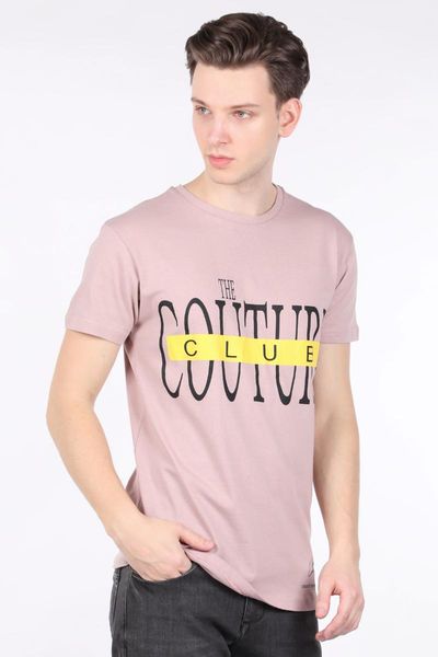 

men's t-shirts male powder couture printed bicycle neck t-shirt, White;black