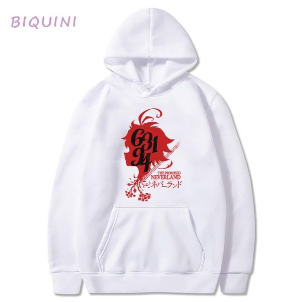 

women's hoodies & sweatshirts harajuku hoodie the promised neverland norman ray printed sweatshirt anime casual long sleeve pullover ie, Black
