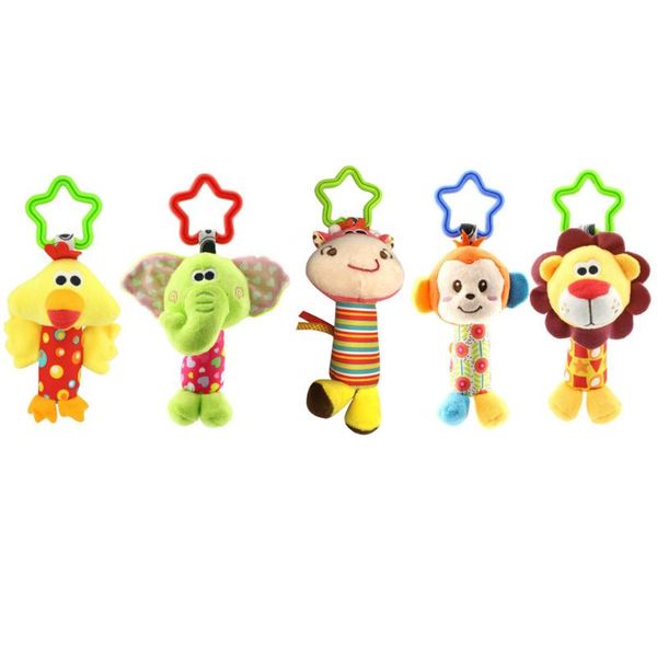 

party favor children plush toys colorful animal hanging bed crib stroller appease doll rattle grasping toy gift est