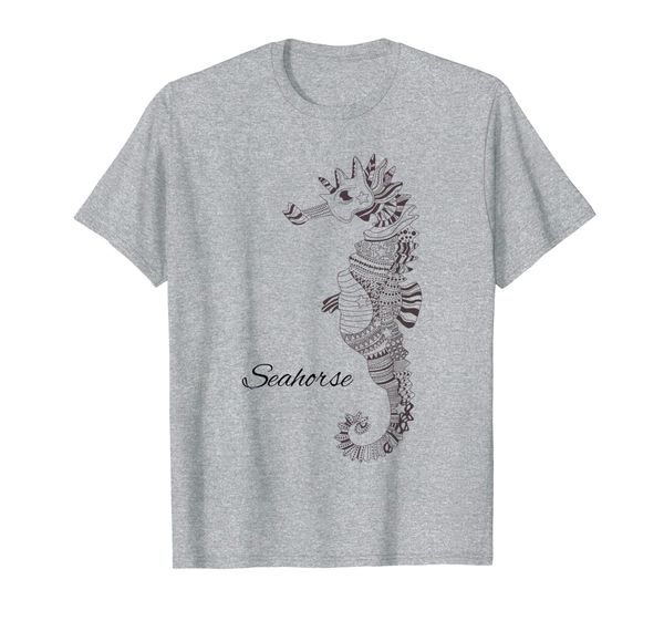 

Seahorse Hand Drawn Artistic Art T-Shirt, Mainly pictures