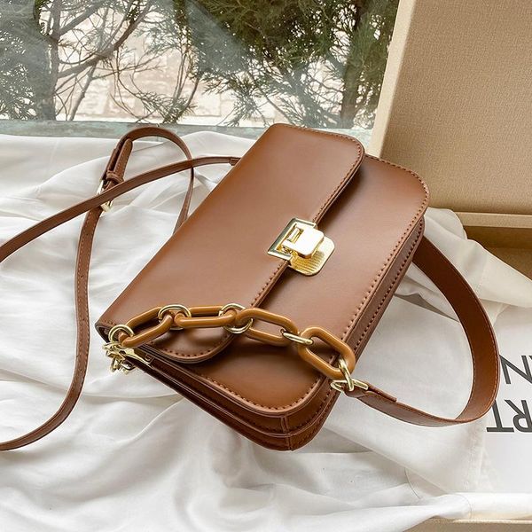

niche design women bag 2021 fashion high-end shoulder messenger square underarm dual-use width: 23cm bags