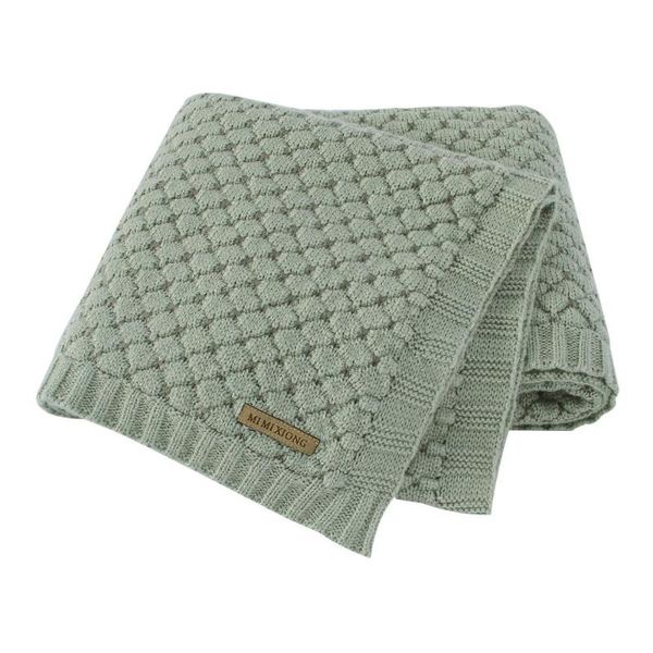 

blankets & swaddling baby 100*80cm knitted born boys girls swaddle wrap blanket infant kids stroller bedding basket quilt child accory