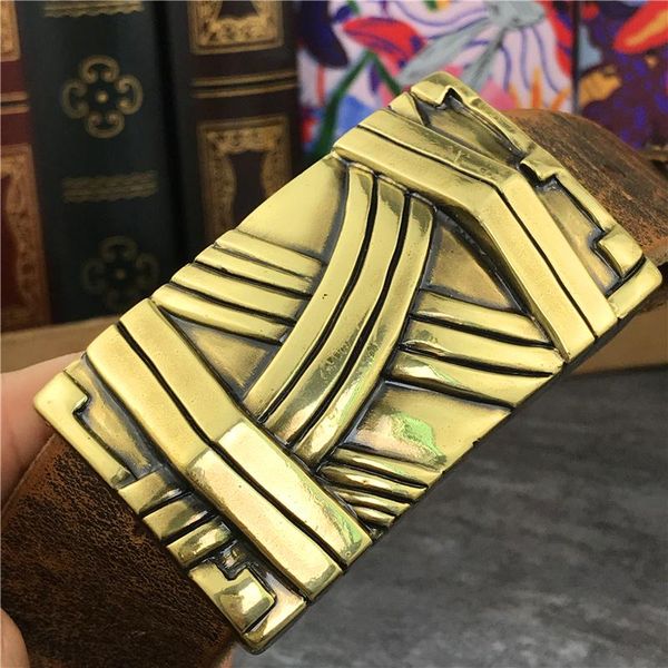 

gold metal belt buckle luxury leather men ceinture homme genuine cowboy jeans male strap wide mbt0038 belts, Black;brown