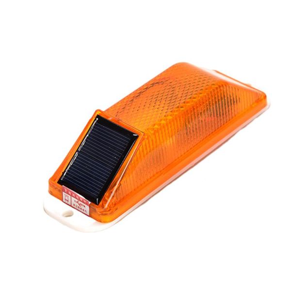 

solar powered rechargeable roadway safety multifunction night driving driveways signal warning led lamp strobe flash balusters traffic light