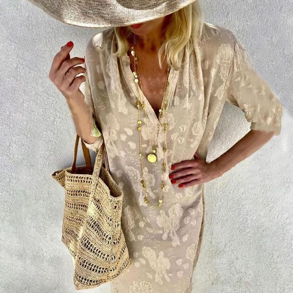 

casual dresses elegant vintage women dress deep v neck large hem autumn loose solid color long sleeve maxi female streetwear, Black;gray