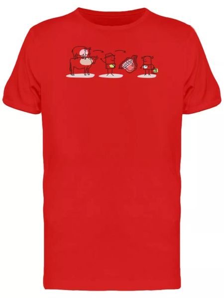 

cartoon farmer and customer men's tee -image by shutterstock, White;black
