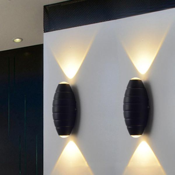 

creative outdoor led wall lamp 6w waterproof up down garden porch light villa el corridor aisle balcony sconces lamps