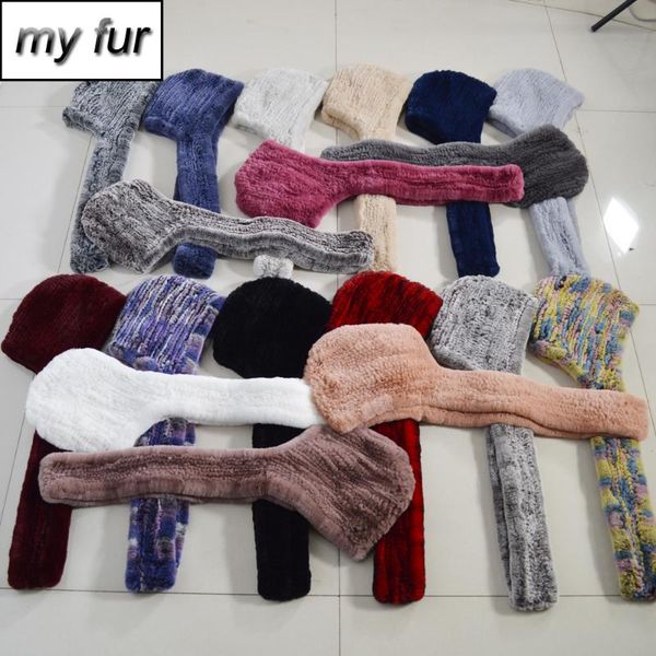 

scarves winter knitted real rex fur hat scarf women cap quality natural poncho, Blue;gray